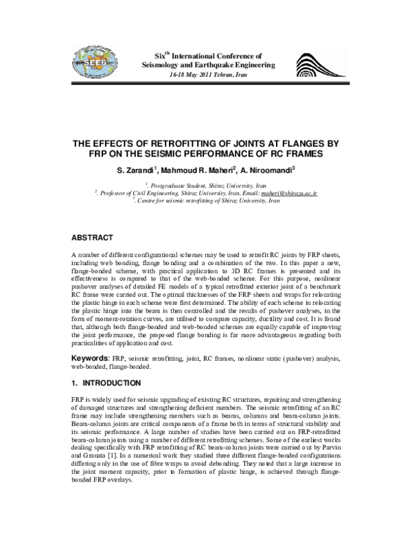 (PDF) The Effects of Retrofitting of Joints at Flanges by FRP on the ...
