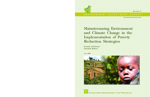 (PDF) Mainstreaming environment and climate change in the ...
