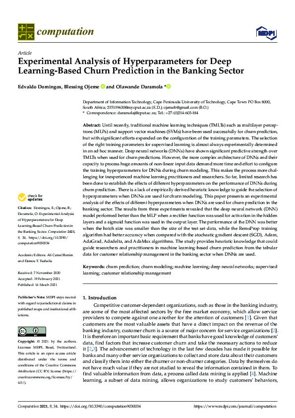(PDF) Experimental Analysis of Hyperparameters for Deep Learning-Based ...