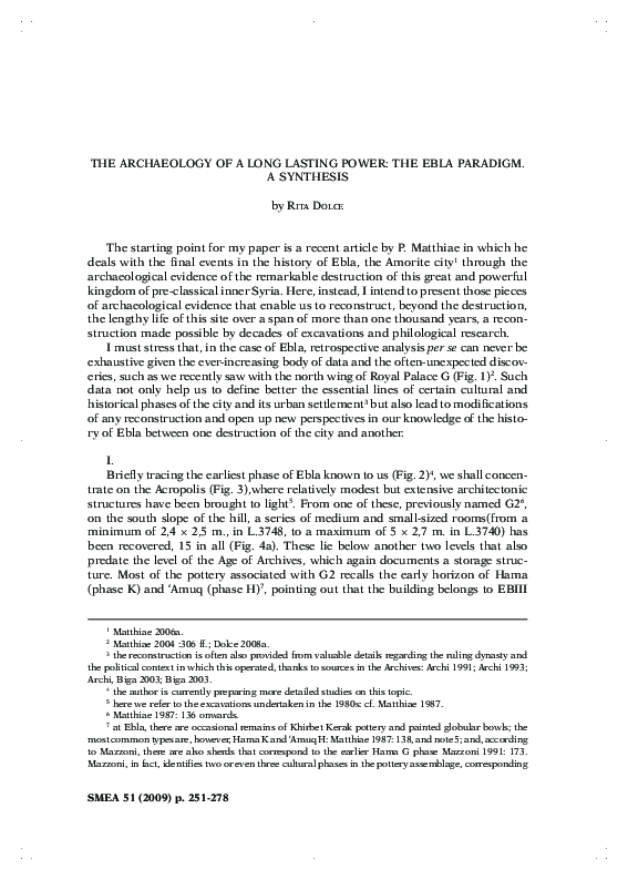 (PDF) The Archaeology of a Long Lasting Power: the Ebla Paradigm. A ...