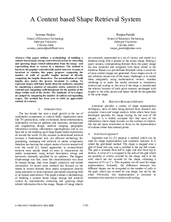 (PDF) A content based shape retrieval system