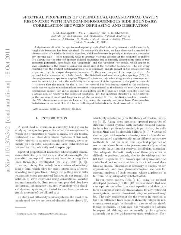 (PDF) Spectral properties of cylindrical quasioptical cavity resonator ...