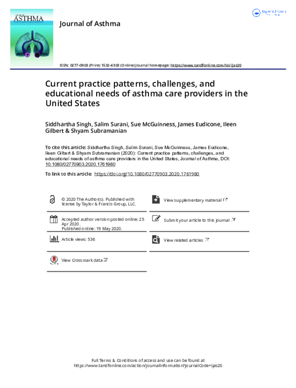 (PDF) Current practice patterns, challenges, and educational needs of ...