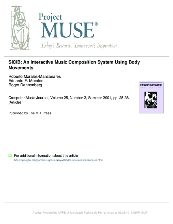 (PDF) SICIB: An Interactive Music Composition System Using Body Movements