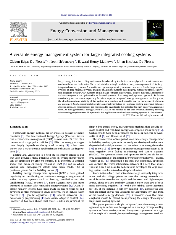 (PDF) A versatile energy management system for large integrated cooling ...