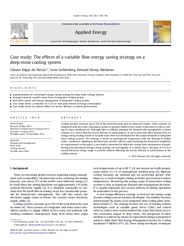 (PDF) Case study: The effects of a variable flow energy saving strategy ...