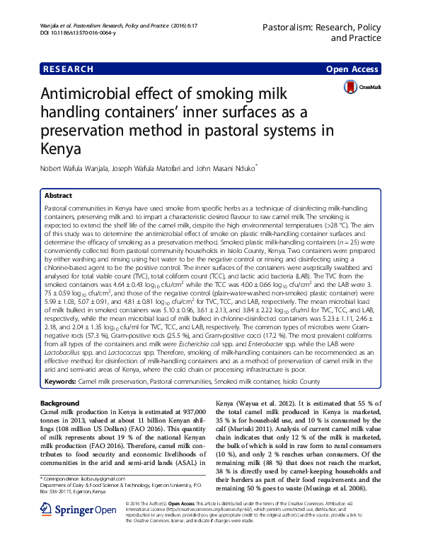 (PDF) Antimicrobial effect of smoking milk handling containers’ inner ...