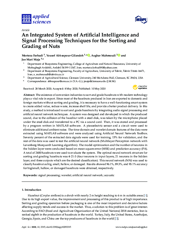 (PDF) An Integrated System of Artificial Intelligence and Signal ...