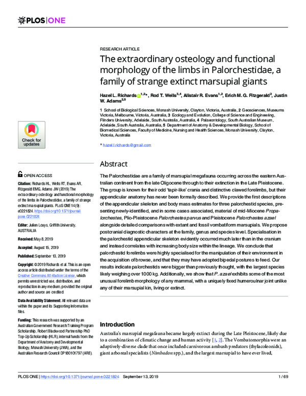 (PDF) The extraordinary osteology and functional morphology of the ...