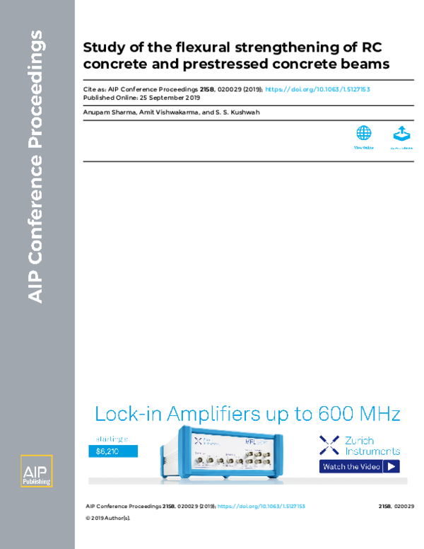 (PDF) Study of the flexural strengthening of RC concrete and ...