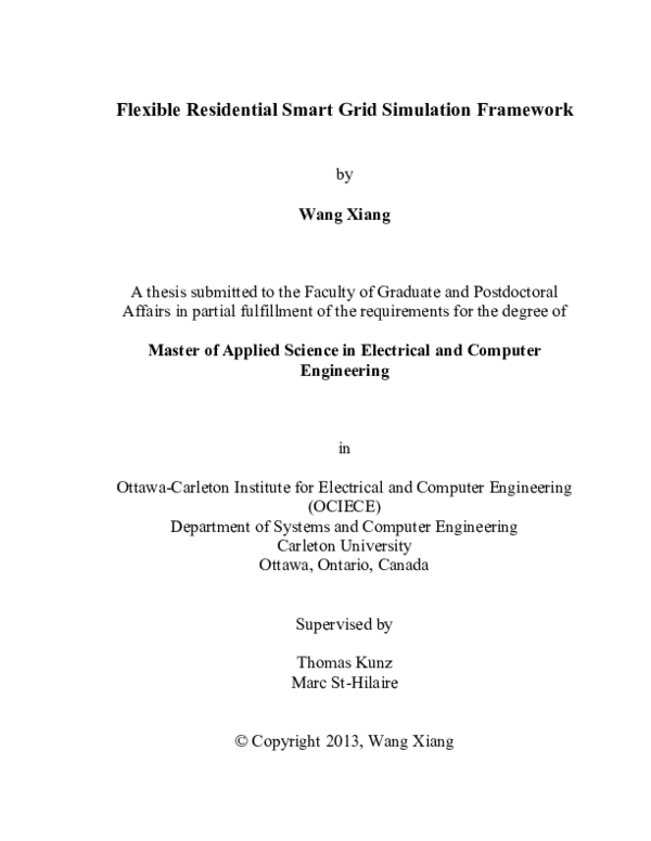(PDF) Flexible residential smart grid simulation framework