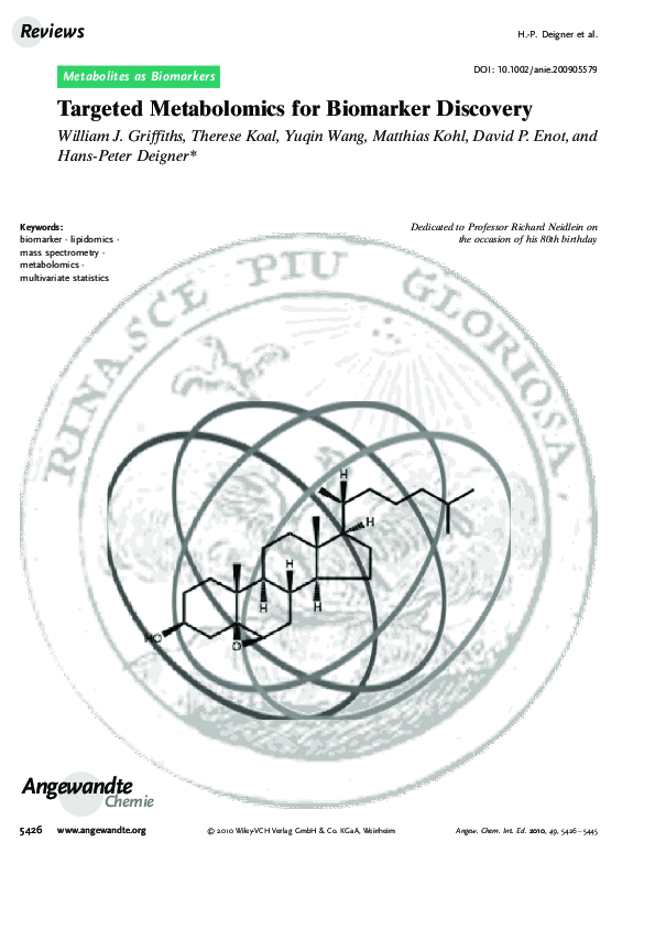 (PDF) Targeted Metabolomics for Biomarker Discovery