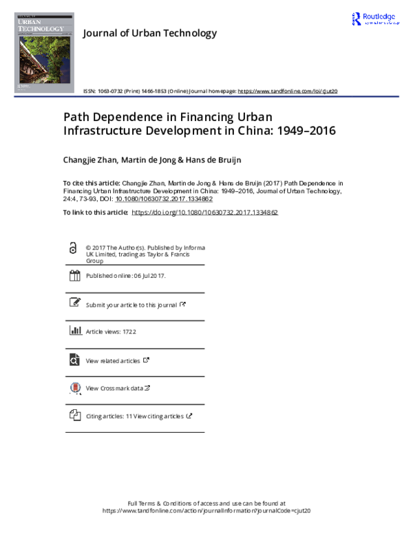 (PDF) Path Dependence in Financing Urban Infrastructure Development in ...