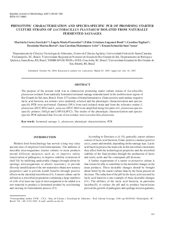 (PDF) Phenotypic characterization and species-specific PCR of promising ...