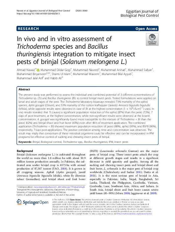(PDF) In vivo and in vitro assessment of Trichoderma species and ...