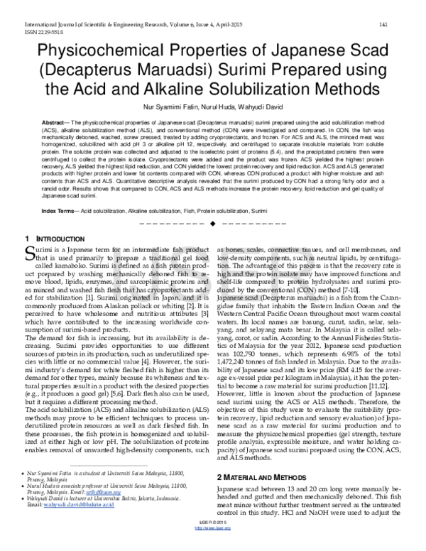(PDF) Physicochemical Properties of Japanese Scad (Decapterus Maruadsi ...