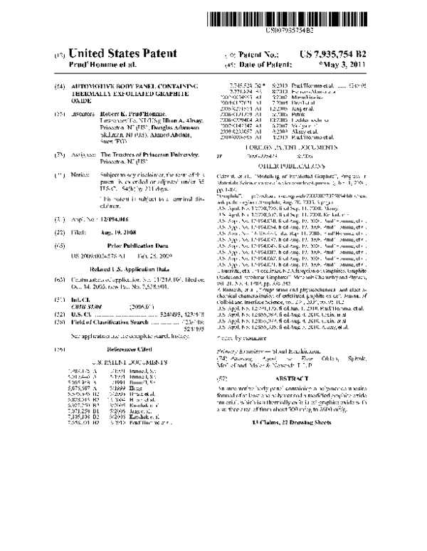 Pdf Automotive Body Panel Containing Thermally Exfoliated Graphite Oxide Ahmed A Abdala Academia Edu
