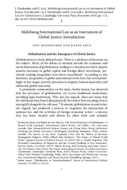 (PDF) Jeff Handmaker and Karin Arts, Mobilising International Law as an ...