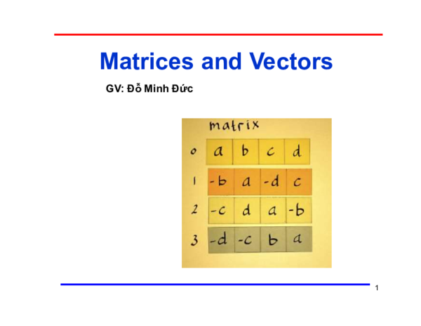 (PDF) Microsoft PowerPoint - Matrices - Compatibility Mode | 57 Nhóm ...