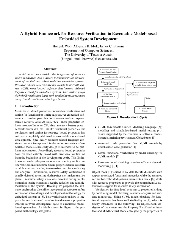 (PDF) A hybrid framework for resource verification in executable model ...