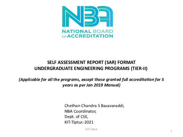  PPT NBA 2021 KIT ppt Dr Chethan Chandra S Basavaraddi Academia edu