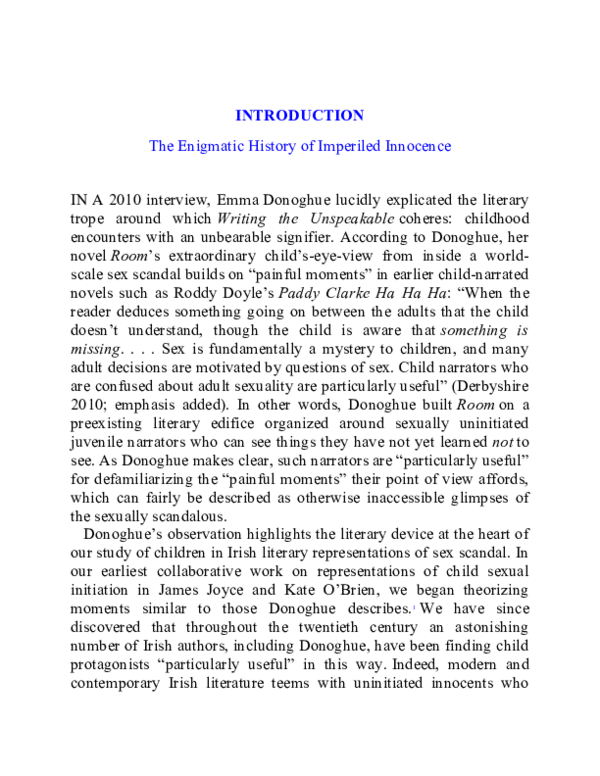 (DOC) INTRODUCTION: The Enigmatic History of Imperiled Innocence