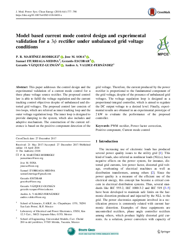 (PDF) Model based current mode control design and experimental ...