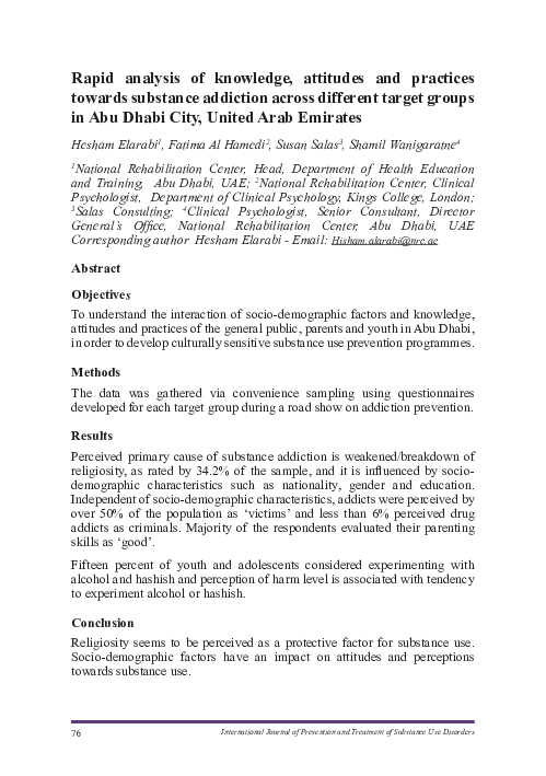 (PDF) Rapid analysis of knowledge, attitudes and practices towards ...