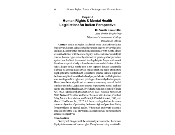(PDF) Human Rights: Issues, Challenges and Present Status