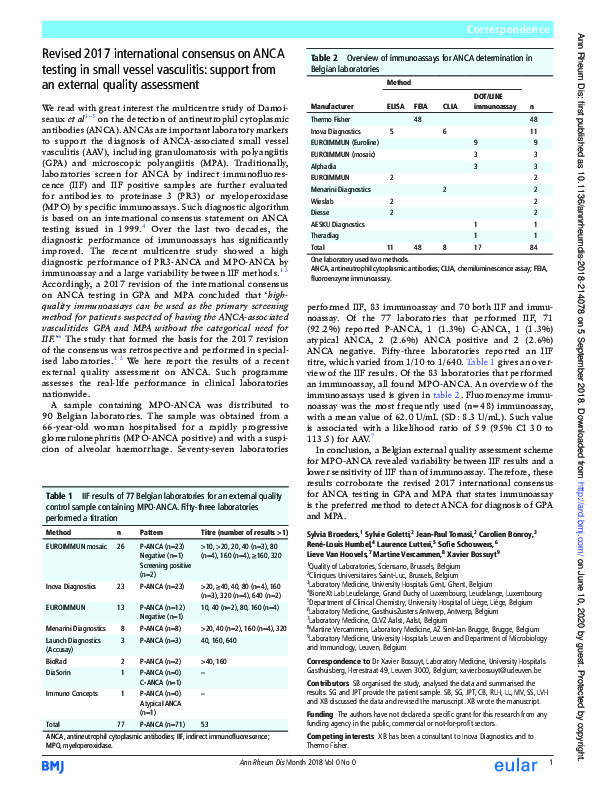 (PDF) Revised 2017 international consensus on ANCA testing in small ...
