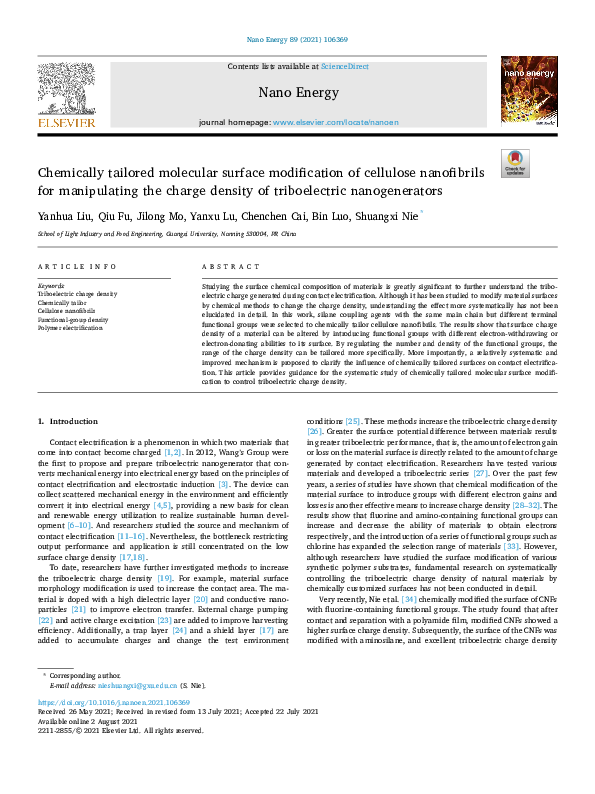 (PDF) Chemically tailored molecular surface modification of cellulose ...