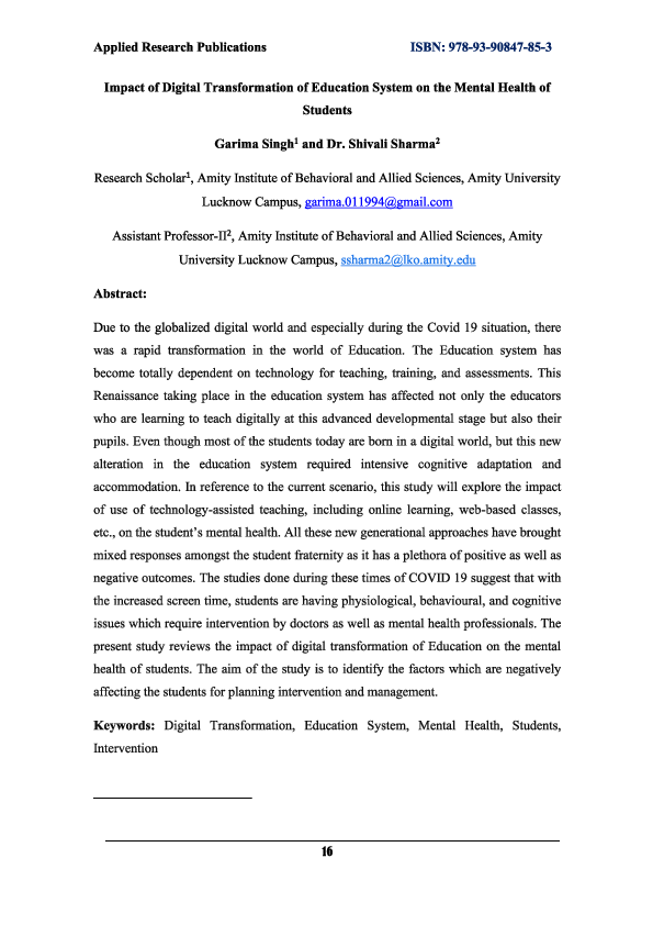(PDF) Impact of Digital Transformation of Education System on the ...