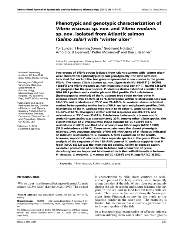 (PDF) Phenotypic and genotypic characterization of non-starter ...