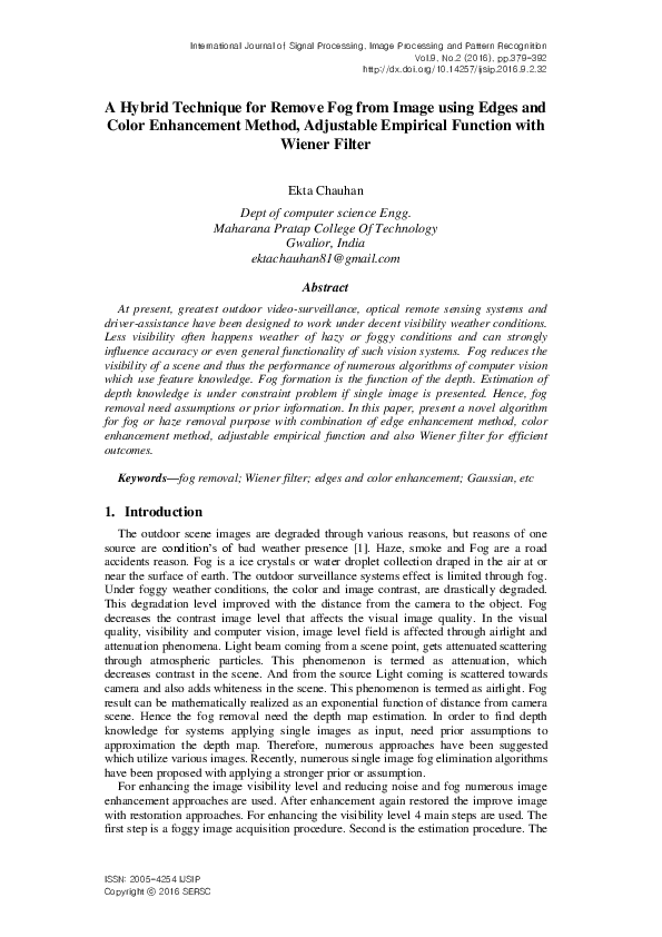 (PDF) A Hybrid Technique for Remove Fog from Image using Edges and ...
