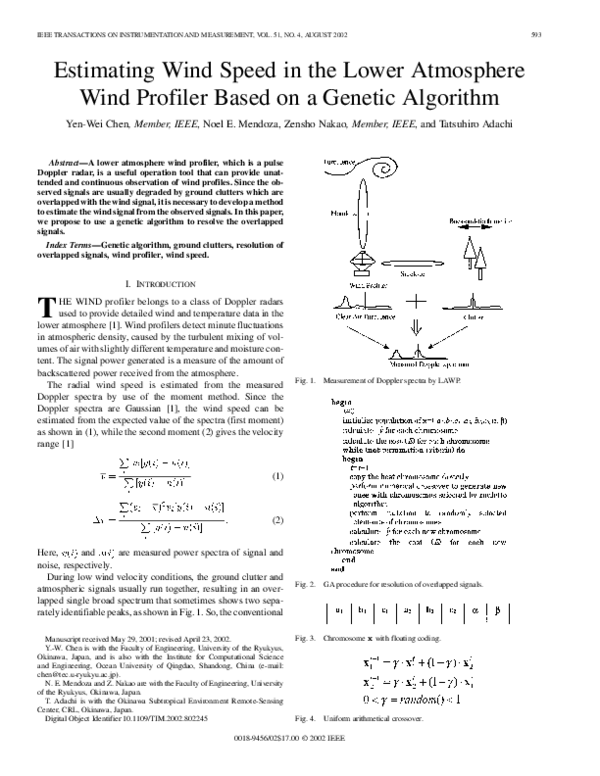 (PDF) Estimating wind speed in the lower atmosphere wind profiler based
