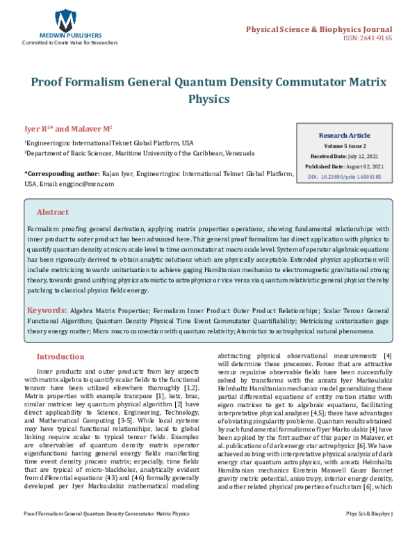 (PDF) proof_formalism_general_quantum_density_commutator_matrix_physics