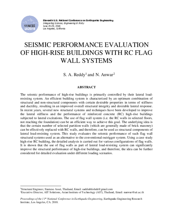 (PDF) SEISMIC PERFORMANCE EVALUATION OF HIGH-RISE BUILDINGS WITH RC ...