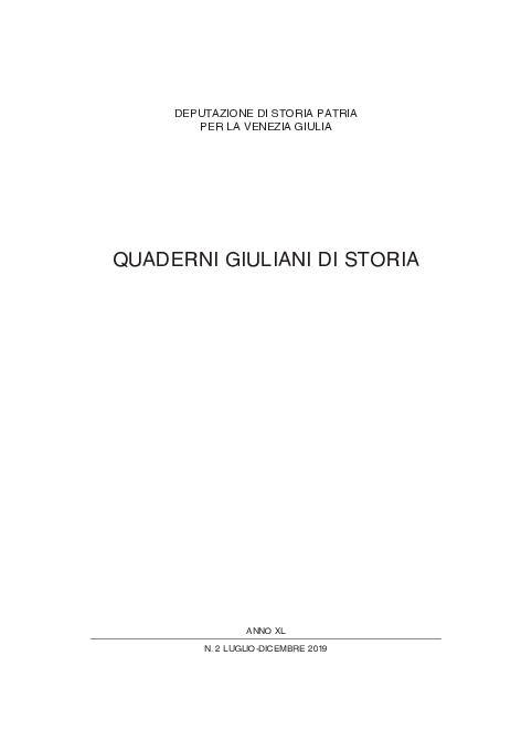 Bibliografia sulle relazioni tra il Friuli e l'Istria fra il tardo medioevo e l'età moderna, in Le relazioni tra il Friuli e l'Istria fra tardo medio evo e prima età moderna, a cura di M. Davide, G. Trebbi, Trieste, Deputazione di Storia Patria per la Venezia Giulia, 2019, pp. 459-546