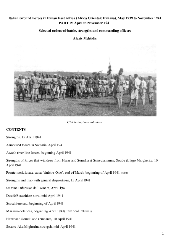 Personnalisé Commando Italien (AFRICA-1941) REF-0009 Bis - Pièce Seule