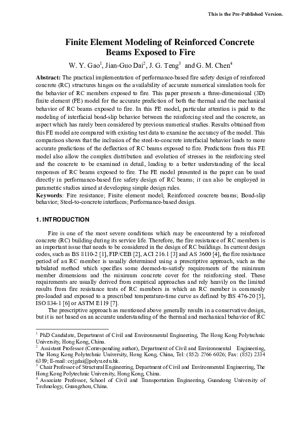 (PDF) Finite element modeling of reinforced concrete structures ...