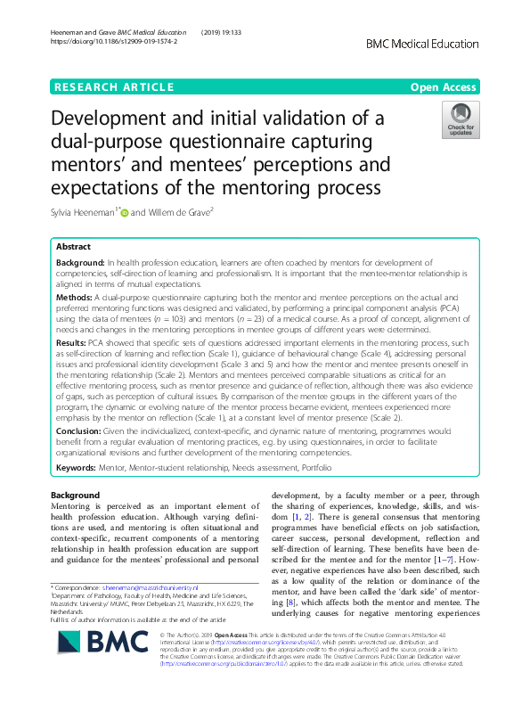 (PDF) Development and initial validation of a dual-purpose ...