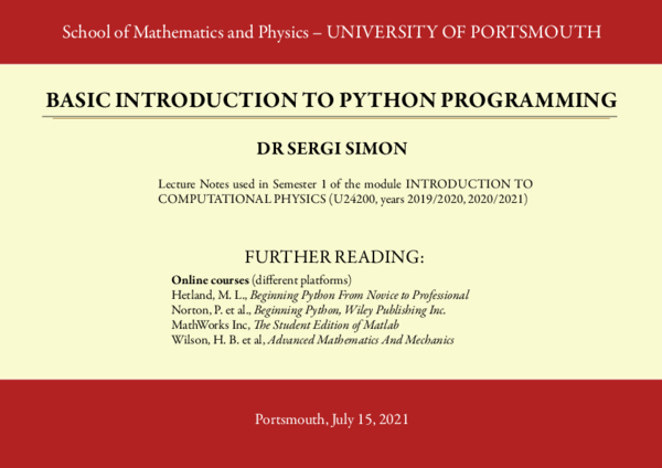 (PDF) INTRODUCTION TO PYTHON (Work in Progress)