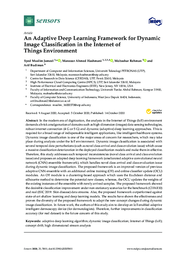 (PDF) An Adaptive Deep Learning Framework for Dynamic Image ...