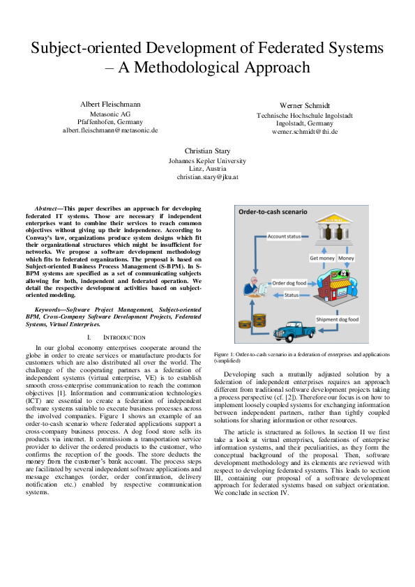 (PDF) Subject-Oriented Development of Federated Systems--A ...