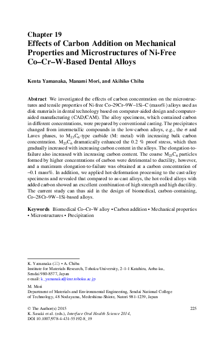 (PDF) Effects of Carbon Addition on Mechanical Properties and ...