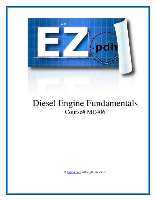 (PDF) ME406 Diesel Engine Fundamentals
