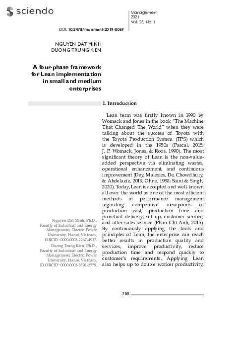 (PDF) A four-phase framework for Lean implementation in small and ...