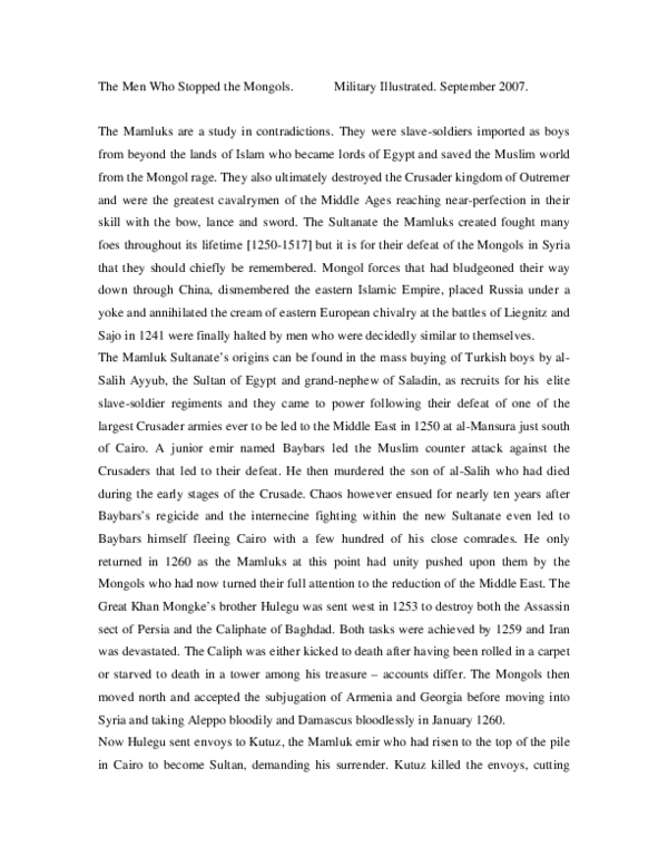 The Men Who Stopped the Mongols