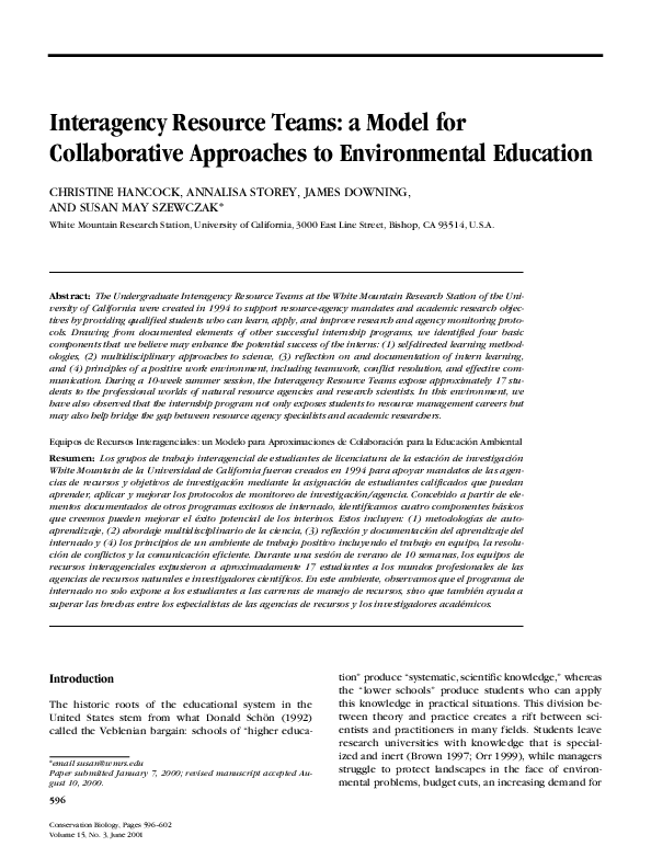 (PDF) Interagency Resource Teams: a Model for Collaborative Approaches ...