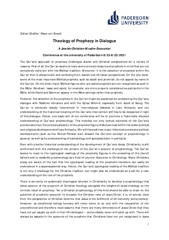 (PDF) Theology of Prophecy in Dialogue